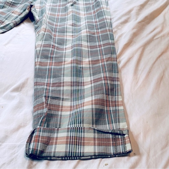 Banana Republic Madras Plaid Suit Pants Adjustable Waistband Grunge Academia - Picture 11 of 14